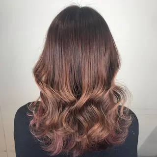 セミロング カラー ヘアアレンジ 烏丸韓国ヘア🇰🇷 ayaka🎀のヘアスタイル