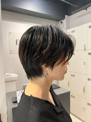 ショート うる艶カラー/恵比寿 ベージュ/丸山陽平のヘアスタイル