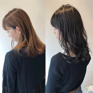 セミロング レイヤー/韓国ヘア 縮毛矯正🫧鈴木颯のヘアスタイル