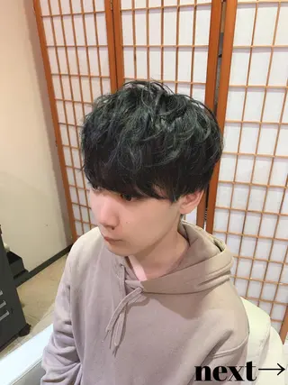 ヘアアレンジ メンズ 韓国風🇰🇷うる艶 レイヤー/海青🫧のヘアスタイル