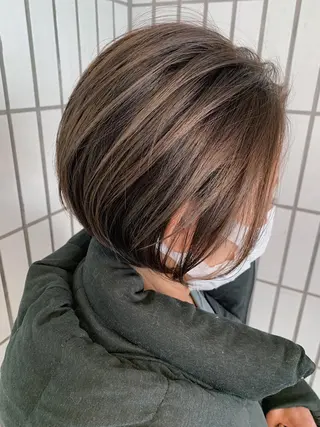 ショート カラー ハットリ /北習志野のヘアスタイル