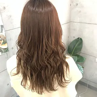 ミディアム カラー パーマ ヘアアレンジ メンズ キッズ ネイル マツエク・マツパ 切りっぱなしヘアボブ ミディアムヘアRYOのヘアスタイル