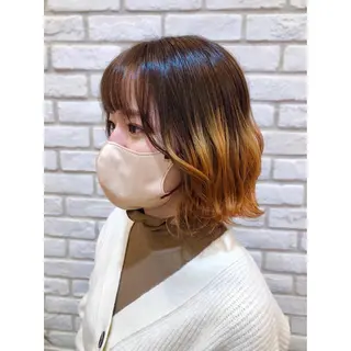 ミディアム カラー 推しカラー✨ オタク美容師ユウカのヘアスタイル