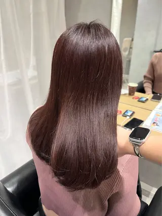 ミディアム カラー 福本 梓のヘアスタイル