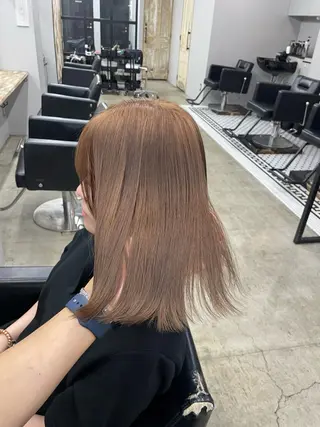 セミロング カラー 新宿/韓国ヘア/ 髪質改善ストレートのヘアスタイル