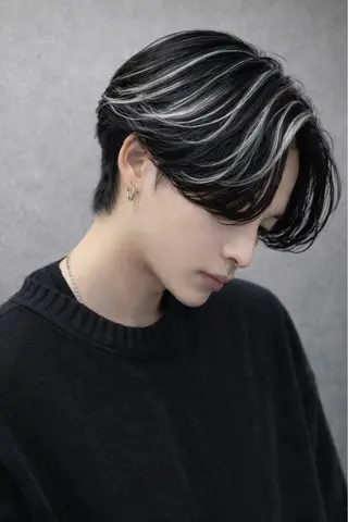 ミディアム カラー パーマ メンズ ｖｉｖi ヴィヴィのヘアスタイル