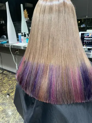 ロング カラー 下小鶴 優治のヘアスタイル