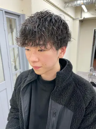 ショート パーマ メンズ メンズパーマ メンズ特化ryoのヘアスタイル