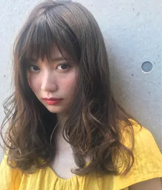 セミロング カラー ヘアアレンジ Satsuki ✂︎♡のヘアスタイル