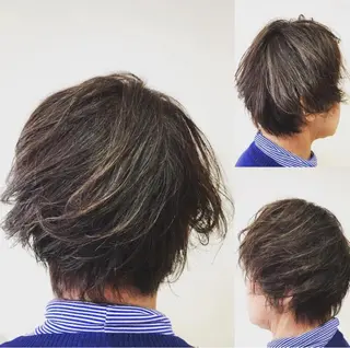 ミディアム カラー 横田 尚登のヘアスタイル