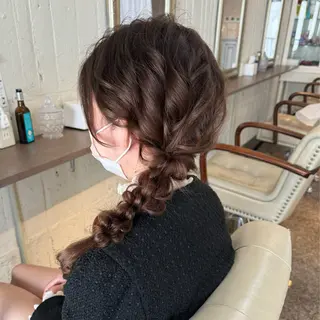 セミロング ヘアアレンジ 小松 瑞季のヘアスタイル