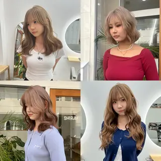 ロング カラー ベージュ⟡˖レイヤー ˖ ࣪⊹あずきのヘアスタイル