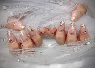 ネイル I-nailロング /ワンホン/キラキラのネイルデザイン