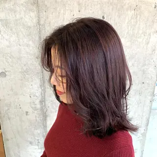 ミディアム 🌷横浜/レイヤー /艶カラー🌷のヘアスタイル