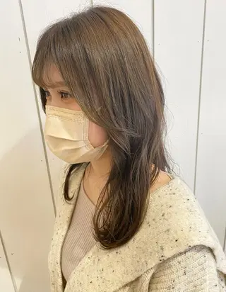 セミロング 🫧顔周りカット 🫧樫村優香のヘアスタイル