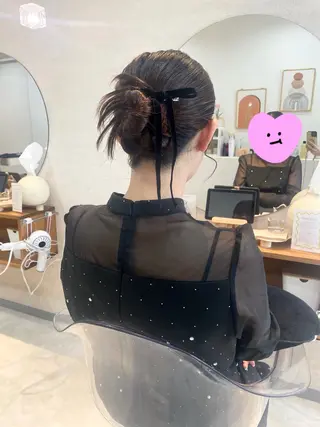 セミロング お呼ばれヘア/セット /ヘアアレンジ/れいのヘアスタイル