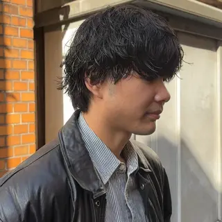 ショート パーマ メンズ 服に合うお洒落ヘア /GLOP リュートのヘアスタイル