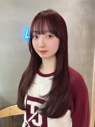 ロング 🌷レイヤー縮毛/ 艶ｶﾗｰ/ami🌷のヘアスタイル