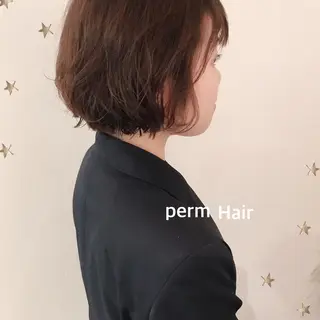 ミディアム パーマ 市川 千夏のヘアスタイル