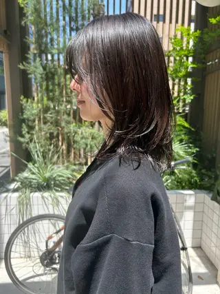 ミディアム 江坂/レイヤー/ボブ nacaのヘアスタイル