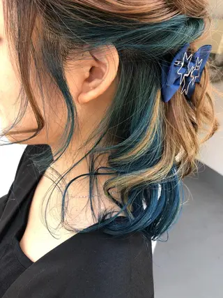 セミロング カラー ヘアアレンジ 江藤 星史のヘアスタイル