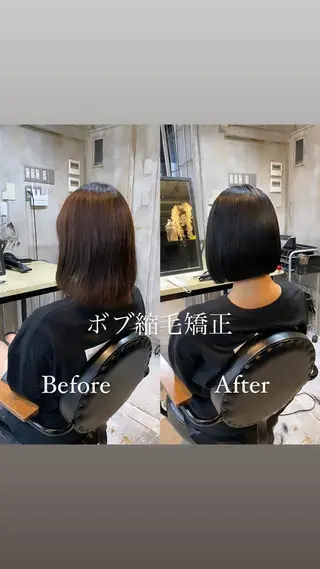 ショート 🦊巻ける縮毛矯正 橋本逸誠のヘアスタイル