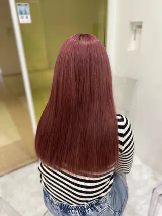 ロング カラー ガーリー♡女の子っぽ ヘア♡ピンクカラー♡のヘアスタイル
