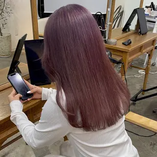 ロング カラー ヘアアレンジ キダアヤカ/ 梅田/ベージュカラーのヘアスタイル