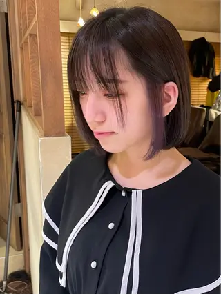 ミディアム カラー 村田 旭のヘアスタイル