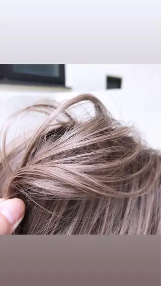 ミディアム カラー パーマ ヘアアレンジ 【白髪ぼかし 専門GBG】自由が丘のヘアスタイル
