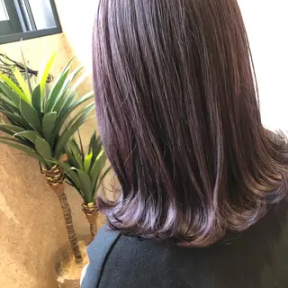 ミディアム カラー 植田 彩のヘアスタイル