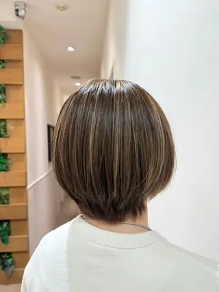 ショート カラー キッズ 透け感カラー🌿 小島 りなのヘアスタイル