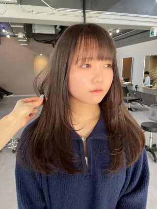 ロング カラー ミルクティーベージュ ❤︎レイヤー　MIAのヘアスタイル