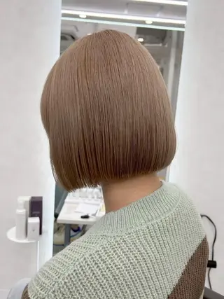 ミディアム カラー 髪質改善ストレート髪 質改善カラー特化中崎のヘアスタイル