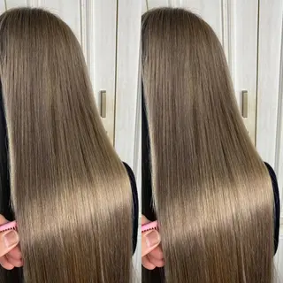 ロング カラー 似合わせ/ブリーチ カラー.岡田友仁のヘアスタイル