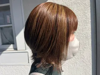 ミディアム カラー 鈴木 結のヘアスタイル