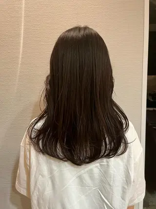 セミロング かわい りほのヘアスタイル