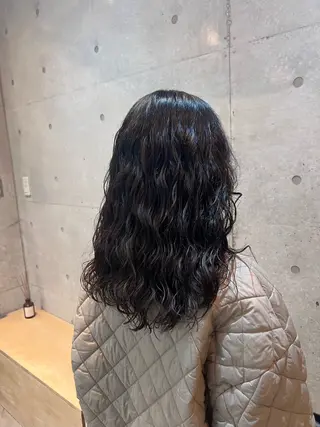セミロング 🌿朝5分でお洒落 パーマスタイル🌿のヘアスタイル