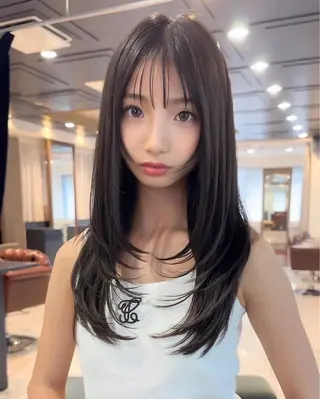 ロング 似合わせカラーの達人 ダブルカラー/森栄範のヘアスタイル