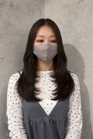 セミロング カラー パーソナルカラー 診断🍀マリンのヘアスタイル