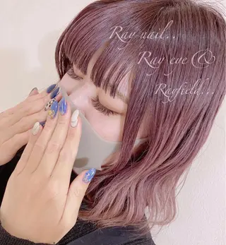 ミディアム カラー ネイル マツエク・マツパ nailsalon ∞ ﾐｶﾅﾙ ∞のネイルデザイン