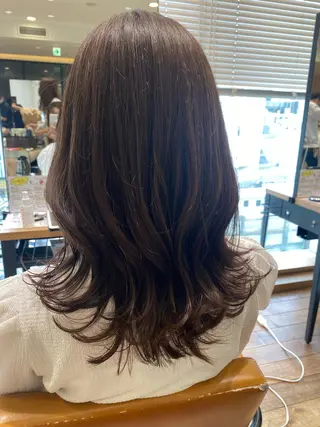 ミディアム カラー 顔周り/くびれヘア 韓国ヘア💕風間るなのヘアスタイル