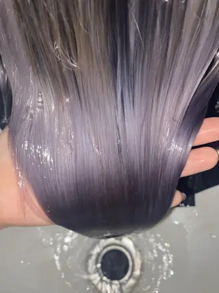 ミディアム カラー ヘアアレンジ ハイトーン/透け感 カラー🎀真香のヘアスタイル