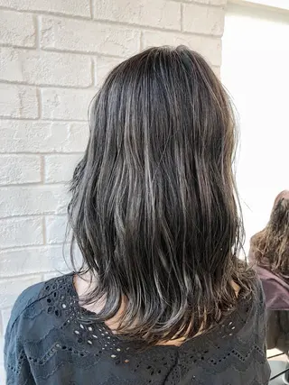 ミディアム カラー ノンダメージ髪質改善 カラー💎/KURAのヘアスタイル