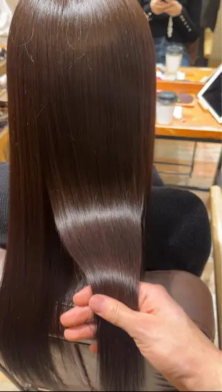 ロング ブリーチ無しカラー/ 美髪改善💠てんゆうのヘアスタイル