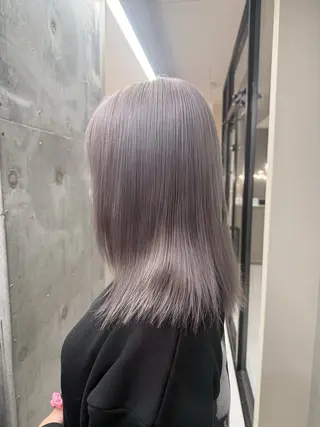 ミディアム ハイトーン×艶カラー 🤍MIZUKIのヘアスタイル