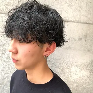 ショート カラー パーマ メンズ 高評価/パーマ平塚 章悟【tetsu】のヘアスタイル