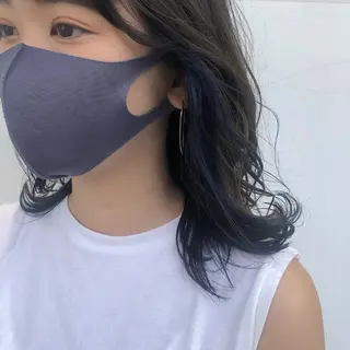 セミロング カラー カトウ ユウカのヘアスタイル