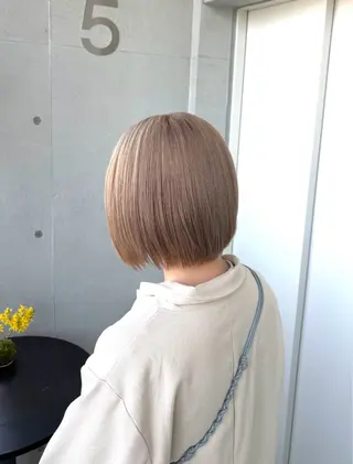 ショート 抜け感ハイトーン/ ボブ/Ririnaのヘアスタイル