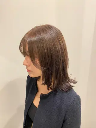 ミディアム カラー 🍑 モモカ🍑のヘアスタイル